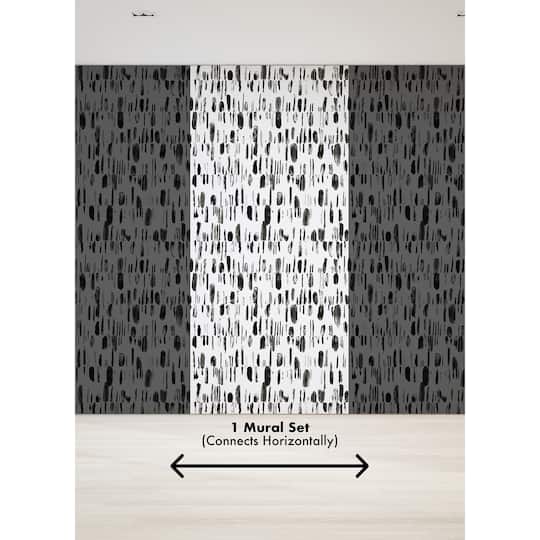 Katie Hunt Black Bold Brush Strokes Wall Mural